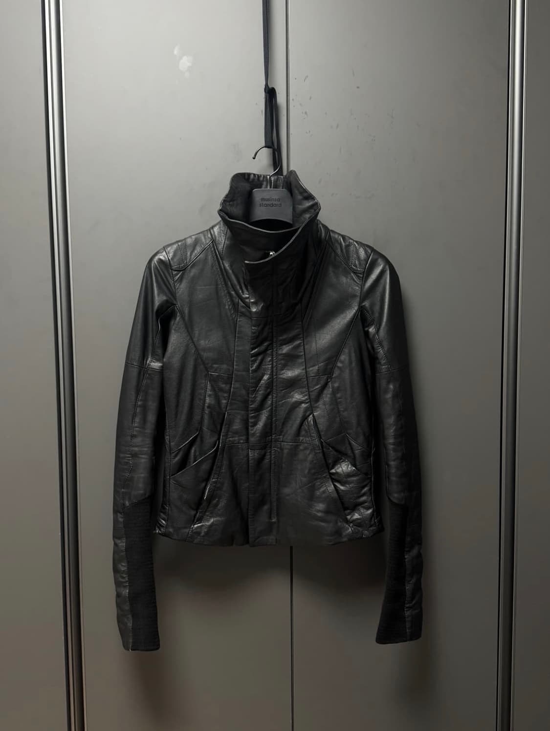 ekam 하이넥 레더자켓 상품이미지1