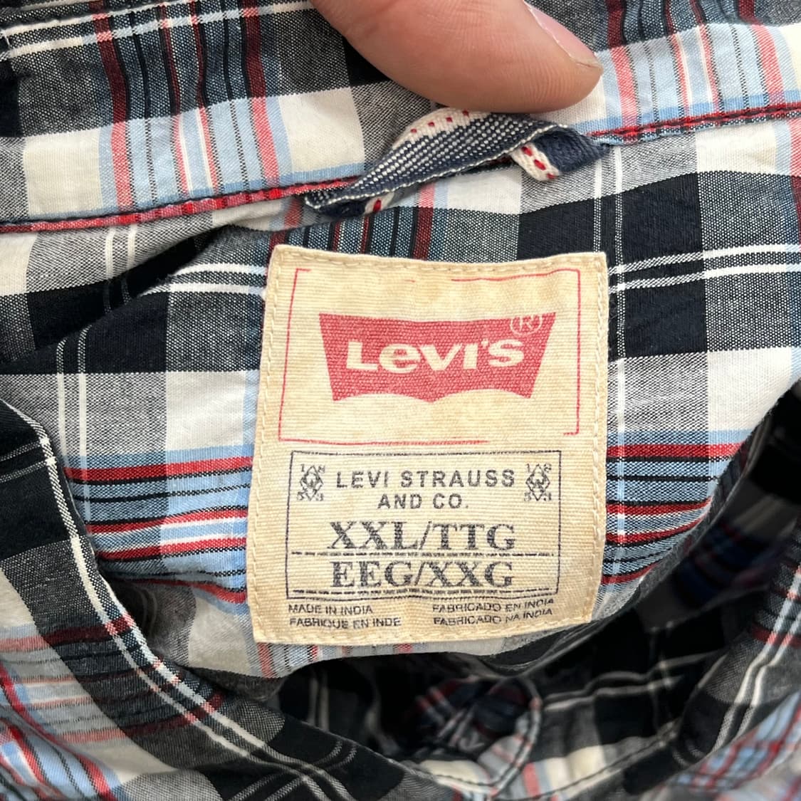 리바이스 체크 하프 셔츠 r3573 상품이미지6