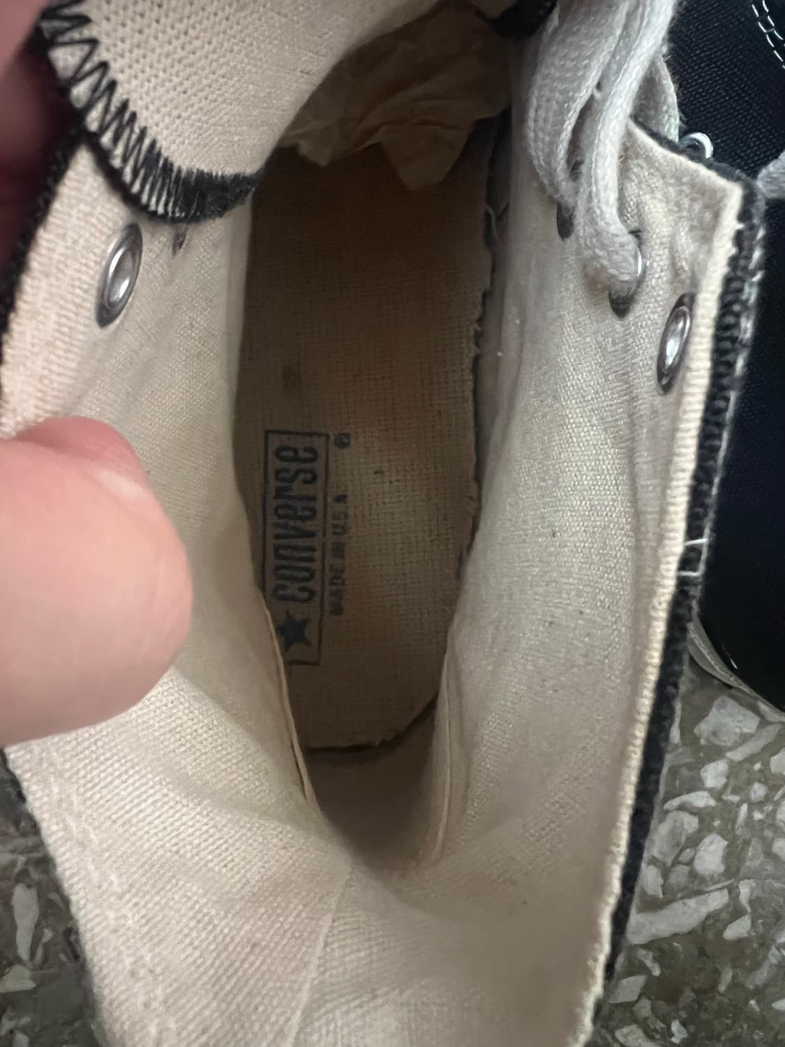 80s 빈티지 컨버스 275사이즈 블랙 9.5 상품이미지5