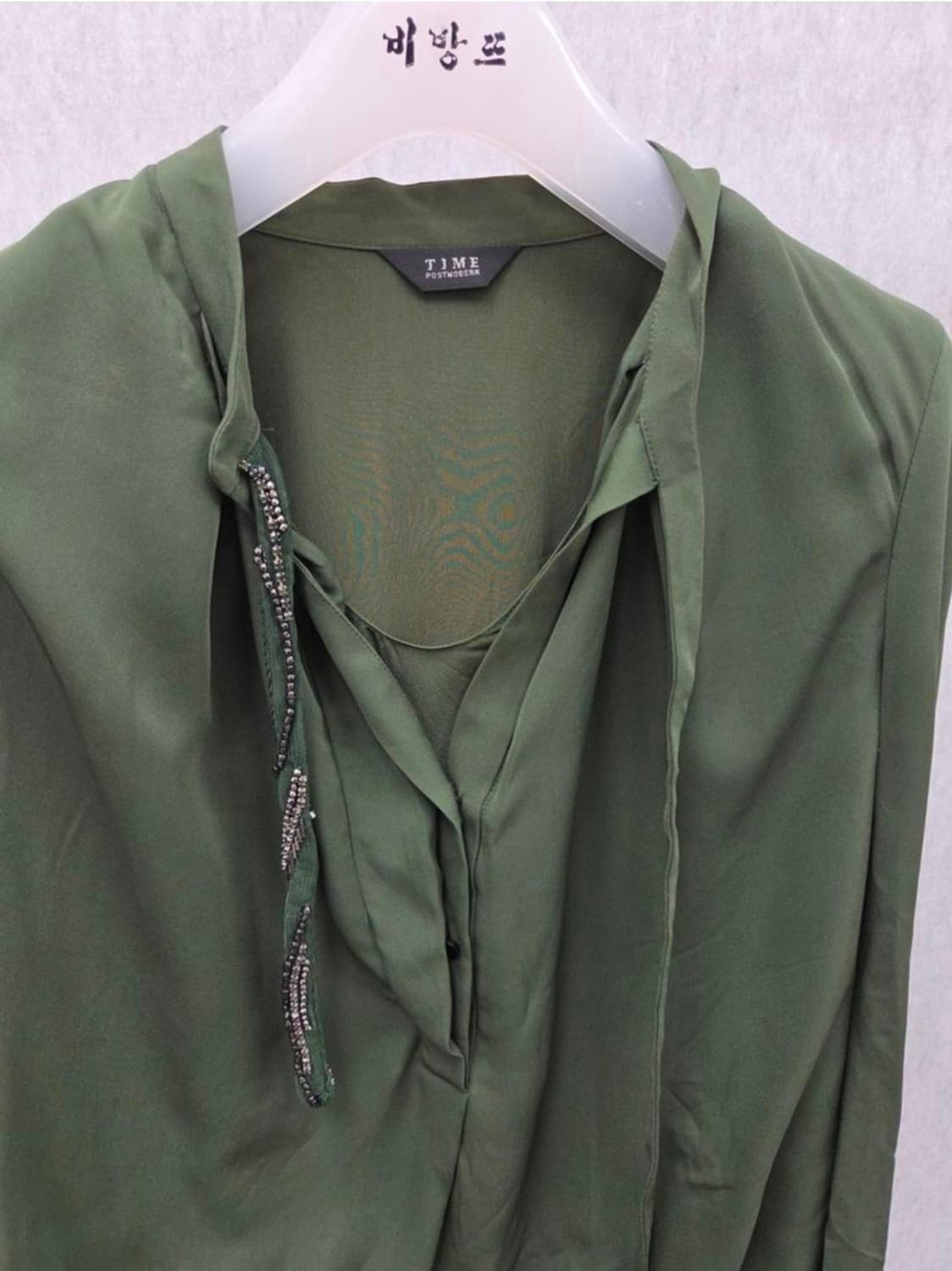 여성 55size 타임 긴팔 블라우스 상품이미지3