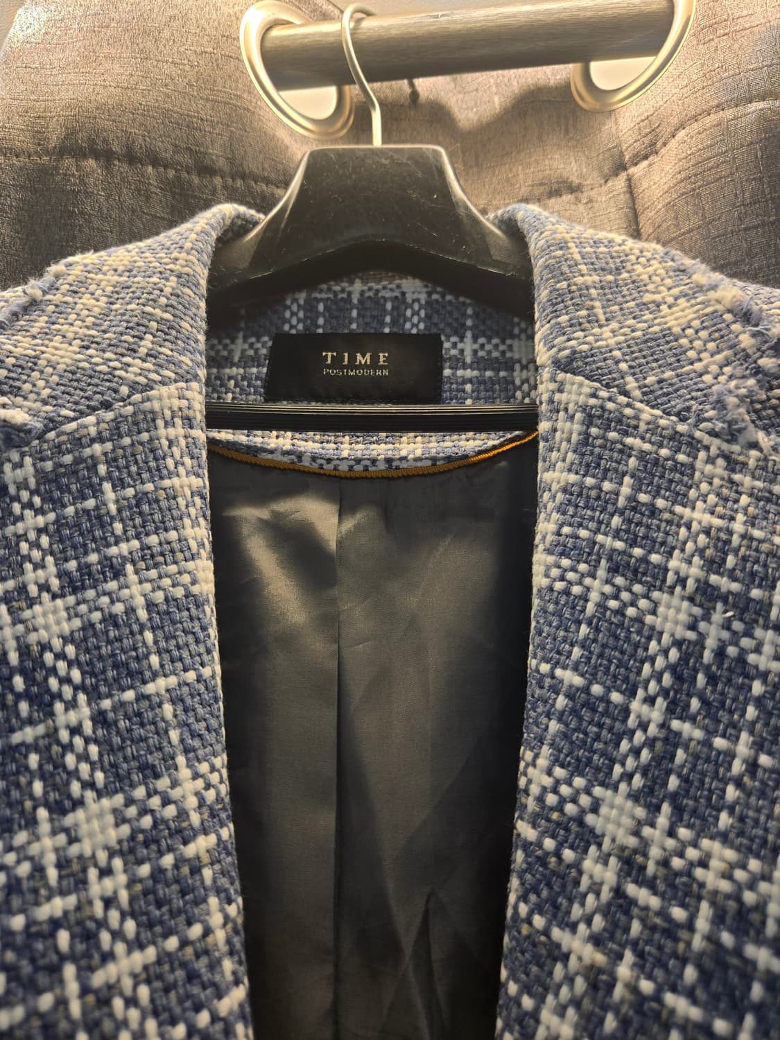 TIME 타임 체크 롱 코트(88-98-165) 상품이미지2