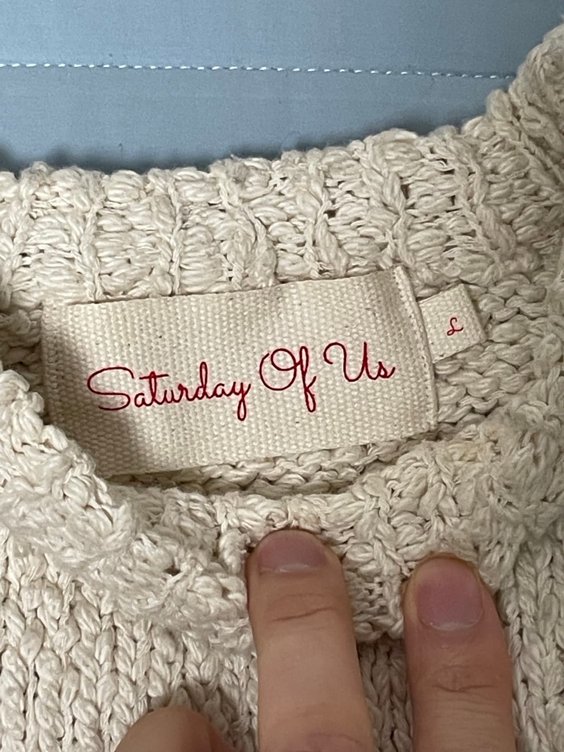 stu 영수증 니트 L 아이보리 상품이미지3