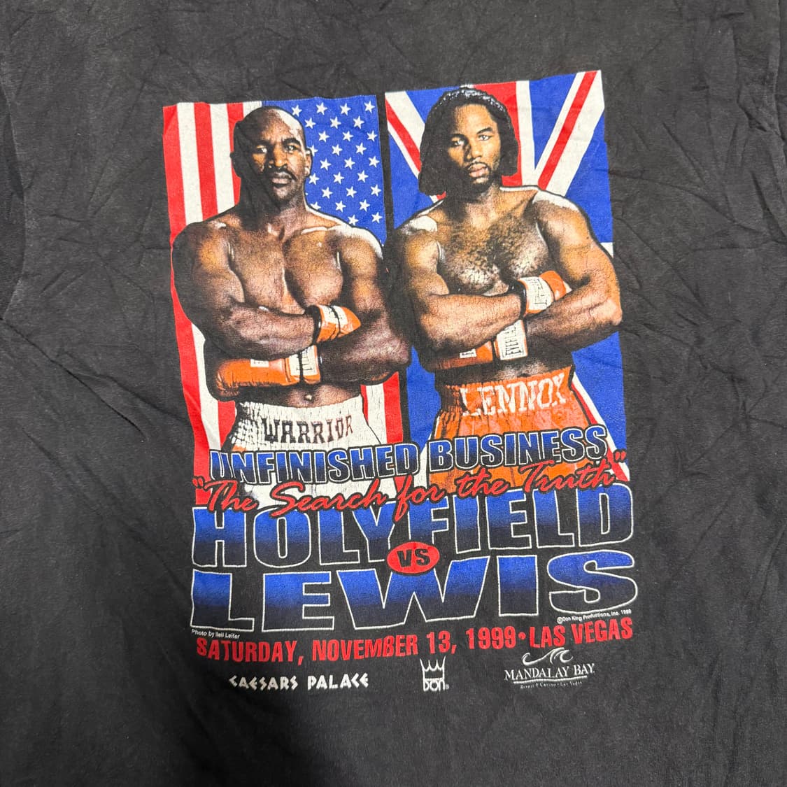 홀리필드 vs 루이스 1999 헤비급 통합전 빈티지 티셔츠 90s 상품이미지2