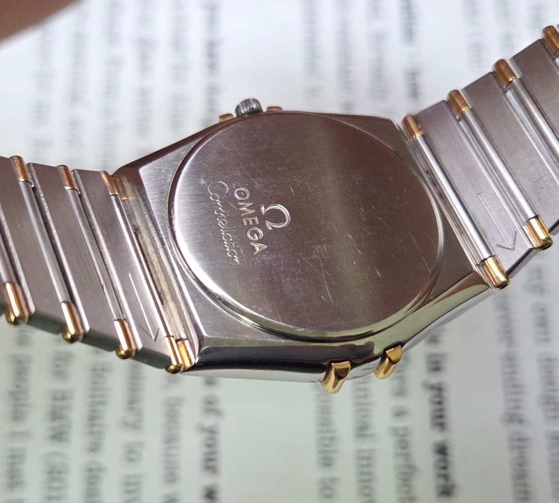 레어] 빈티지 오메가 컨스틸레이션 GMT 화이트판 콤비 하프바 남성용 상품이미지7