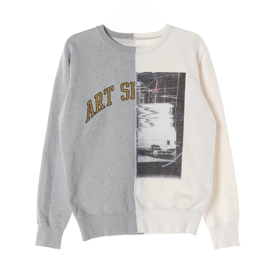 디스이즈네버댓 하프앤하프 배색 그래픽 맨투맨 S 상품이미지1