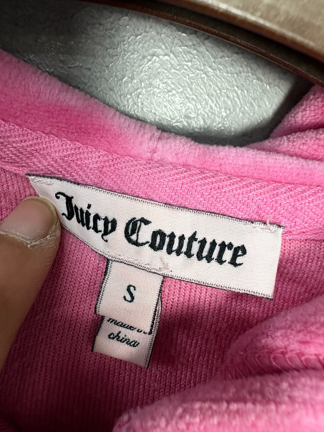 쥬시 꾸뛰르 벨벳 오리지널 핫핑크 y2k 후드집업 A3562 상품이미지6