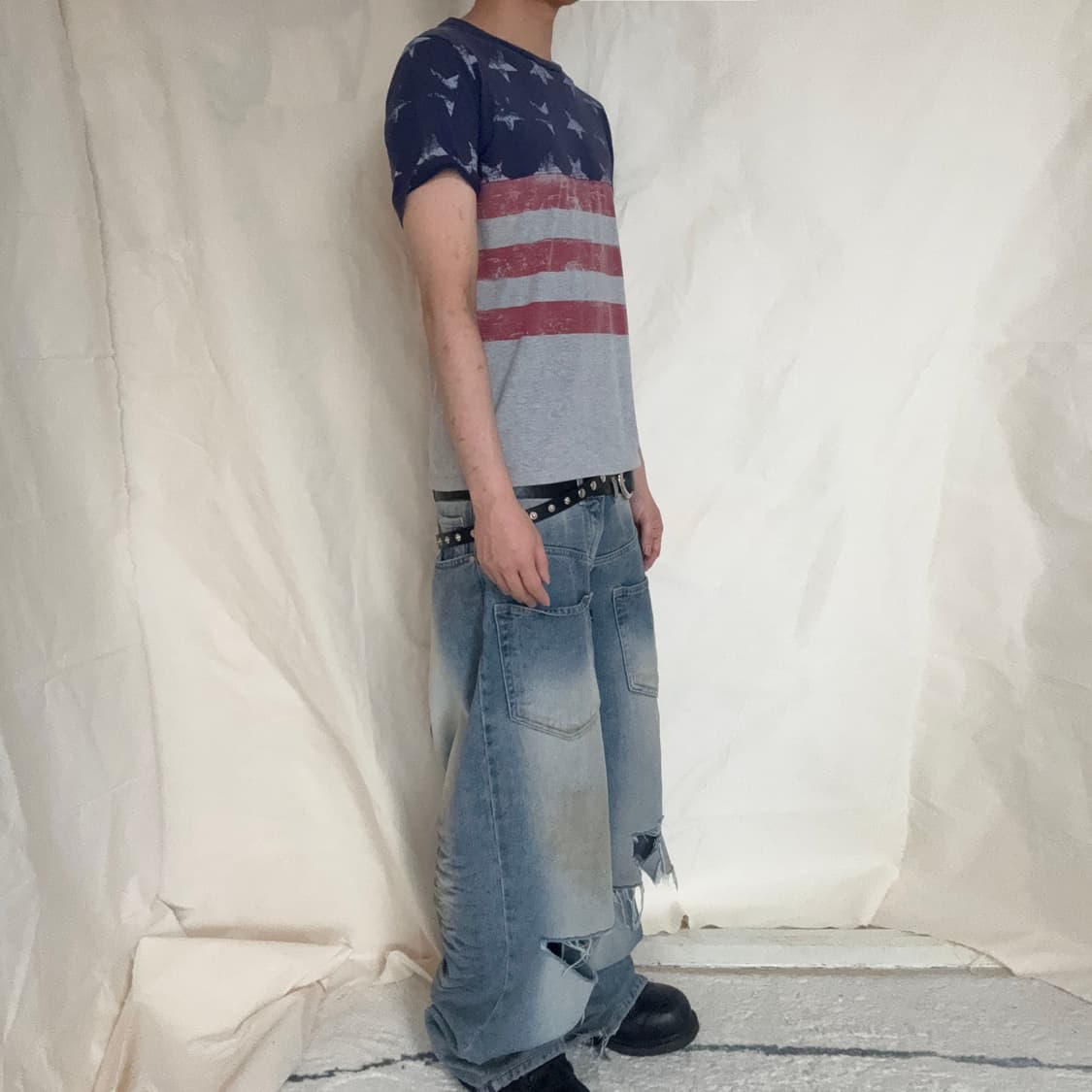American Flag Marl Jersey T-Shirt 상품이미지5