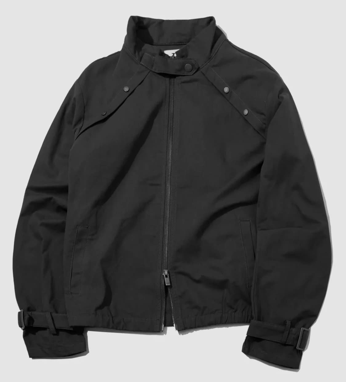 플레이스 스튜디오 하이넥 스탠다드 스트랩 비조 포인트 블루종 집업 자켓  상품이미지1