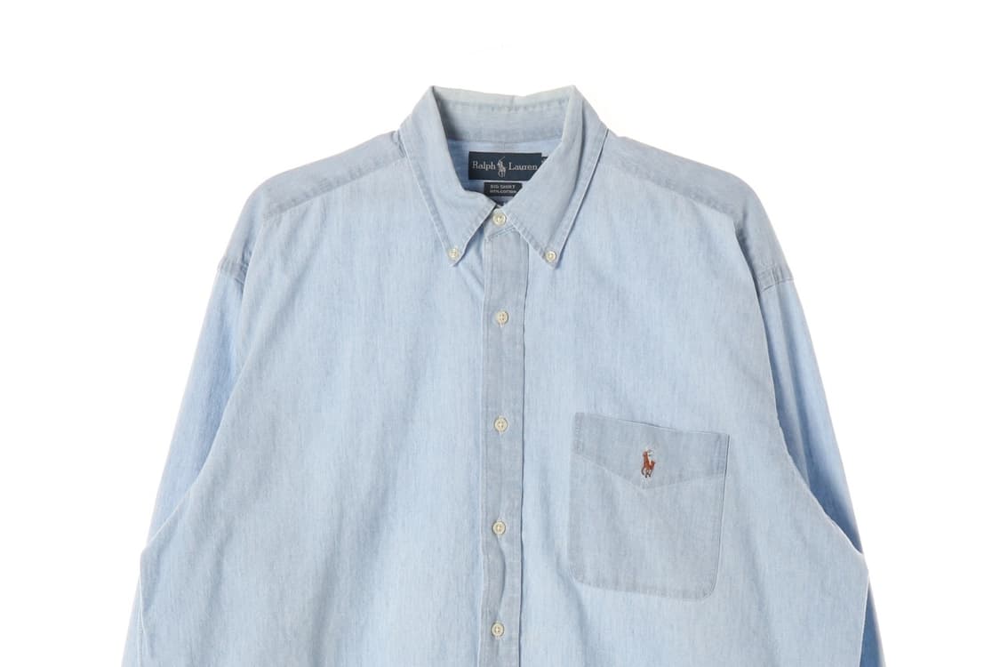폴로 랄프 로렌 빅 셔츠 라이트 블루 L 상품이미지3