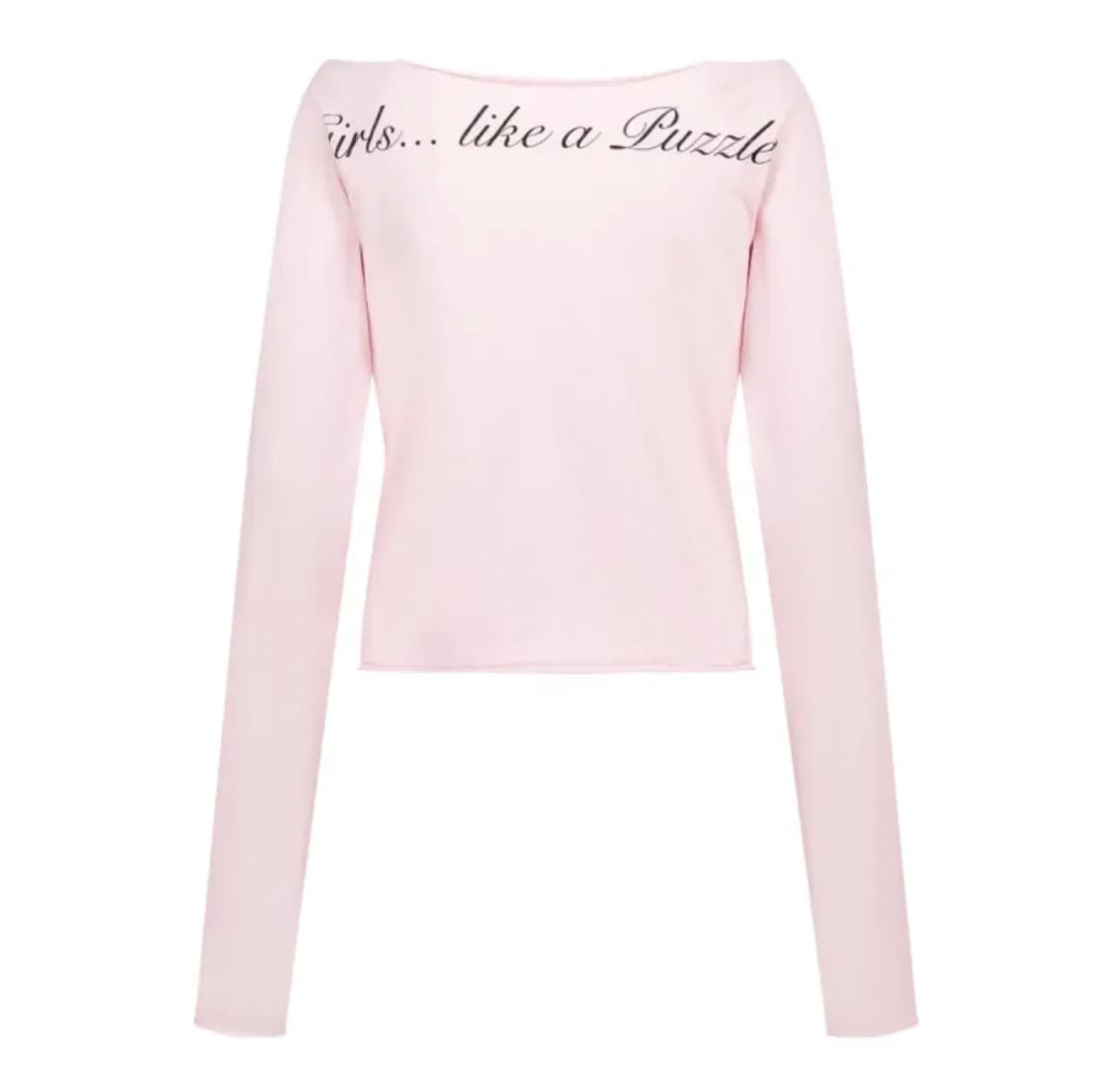 샵페어리 크로스 하트 컷 오프 숄더 티셔츠 상품이미지2