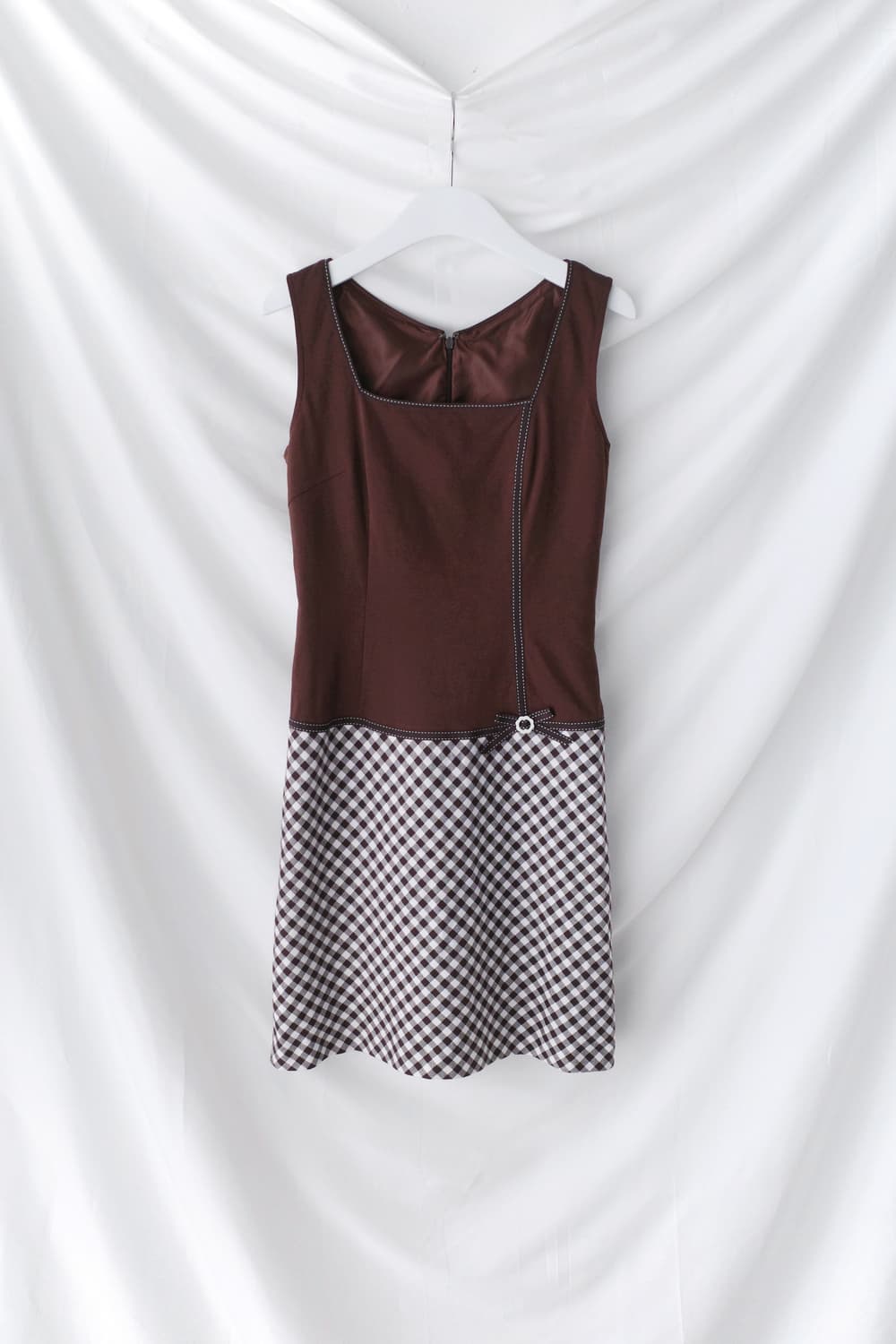 cecil mcbee) check ribbon one-piece 상품이미지1