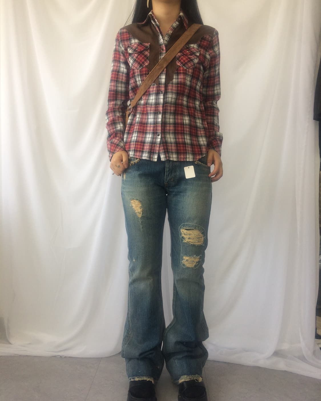 Western mood check pattern shirt 상품이미지6