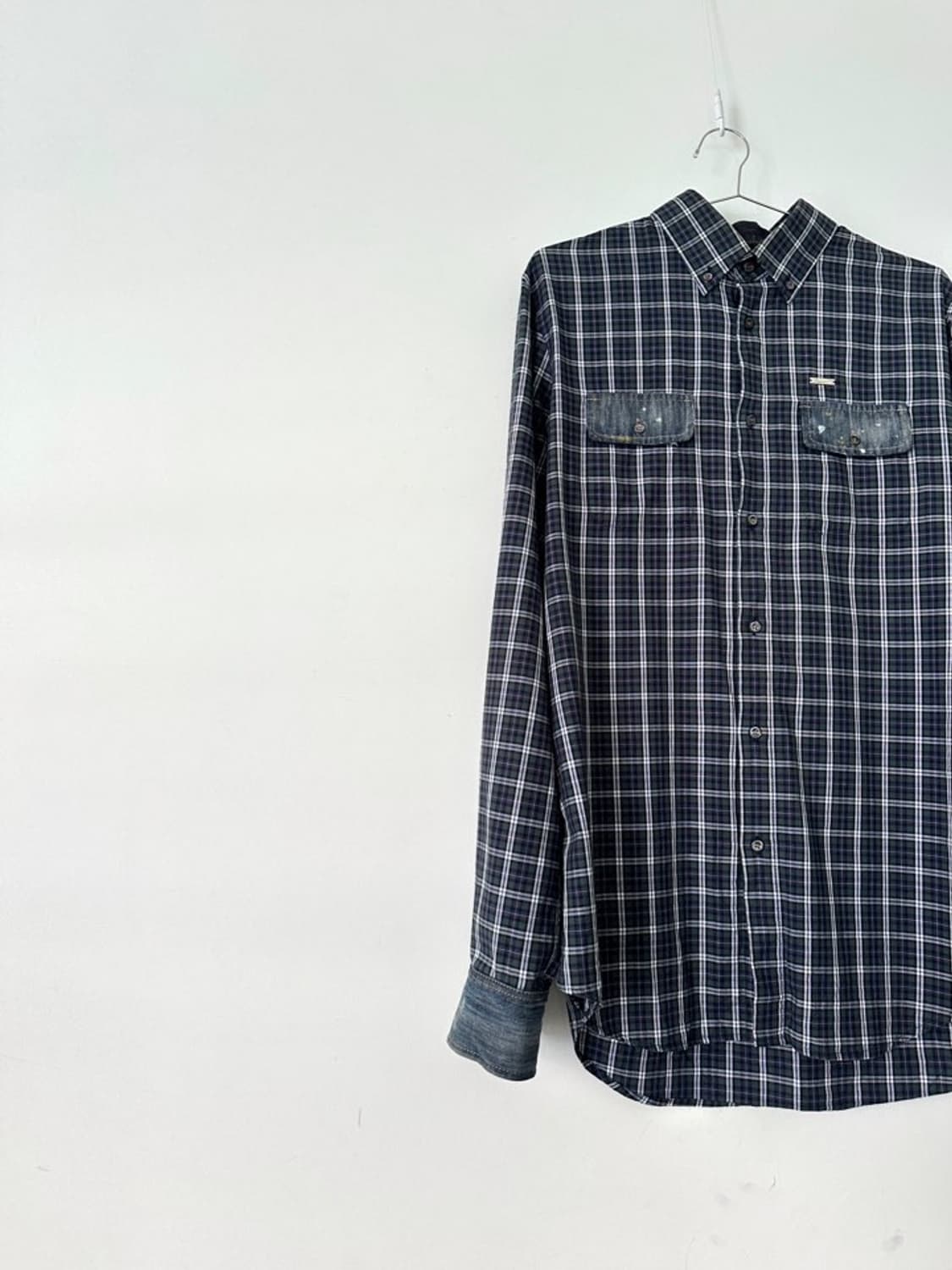 DSQUARED 2 check & denim mix shirt  상품이미지2