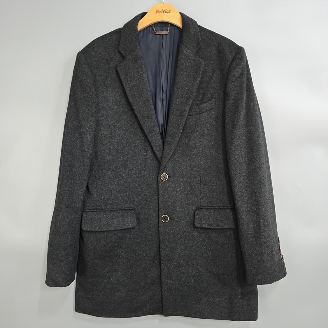 지오지아(ZIOZIA) 울 캐시미어 혼방 싱글 코트 105 상품이미지1