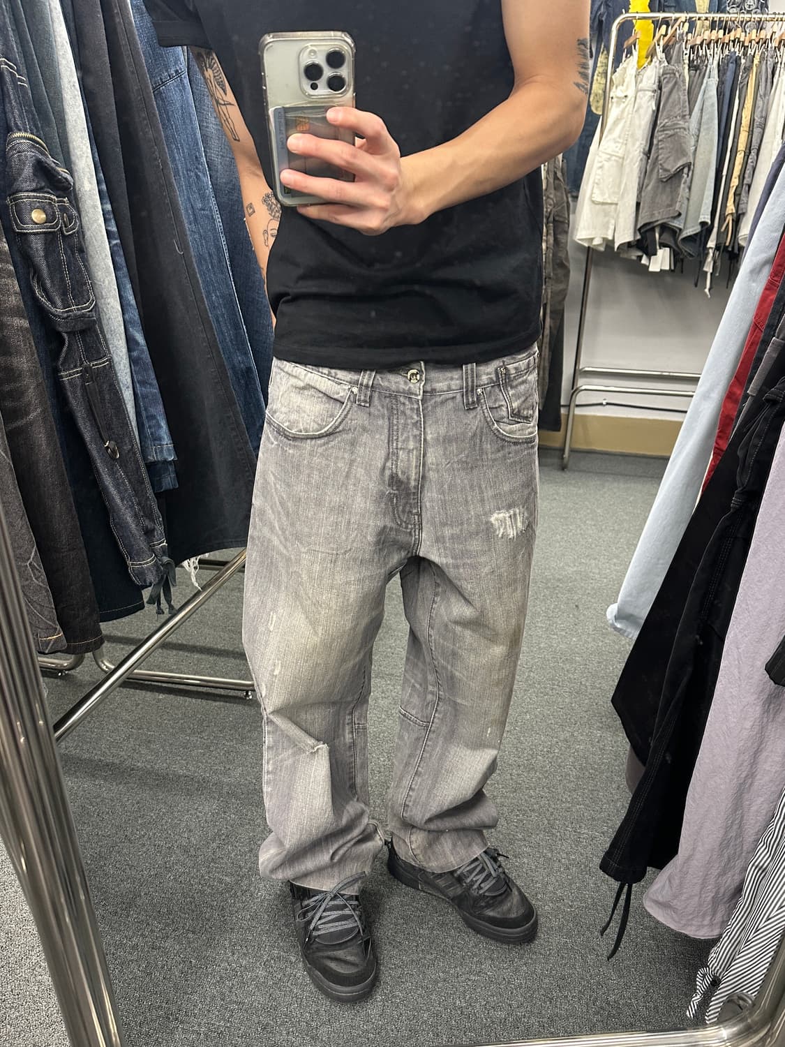 34) ROCAWEAR 로카웨어 그레이 데님팬츠 올드스쿨 힙합팬츠 상품이미지2