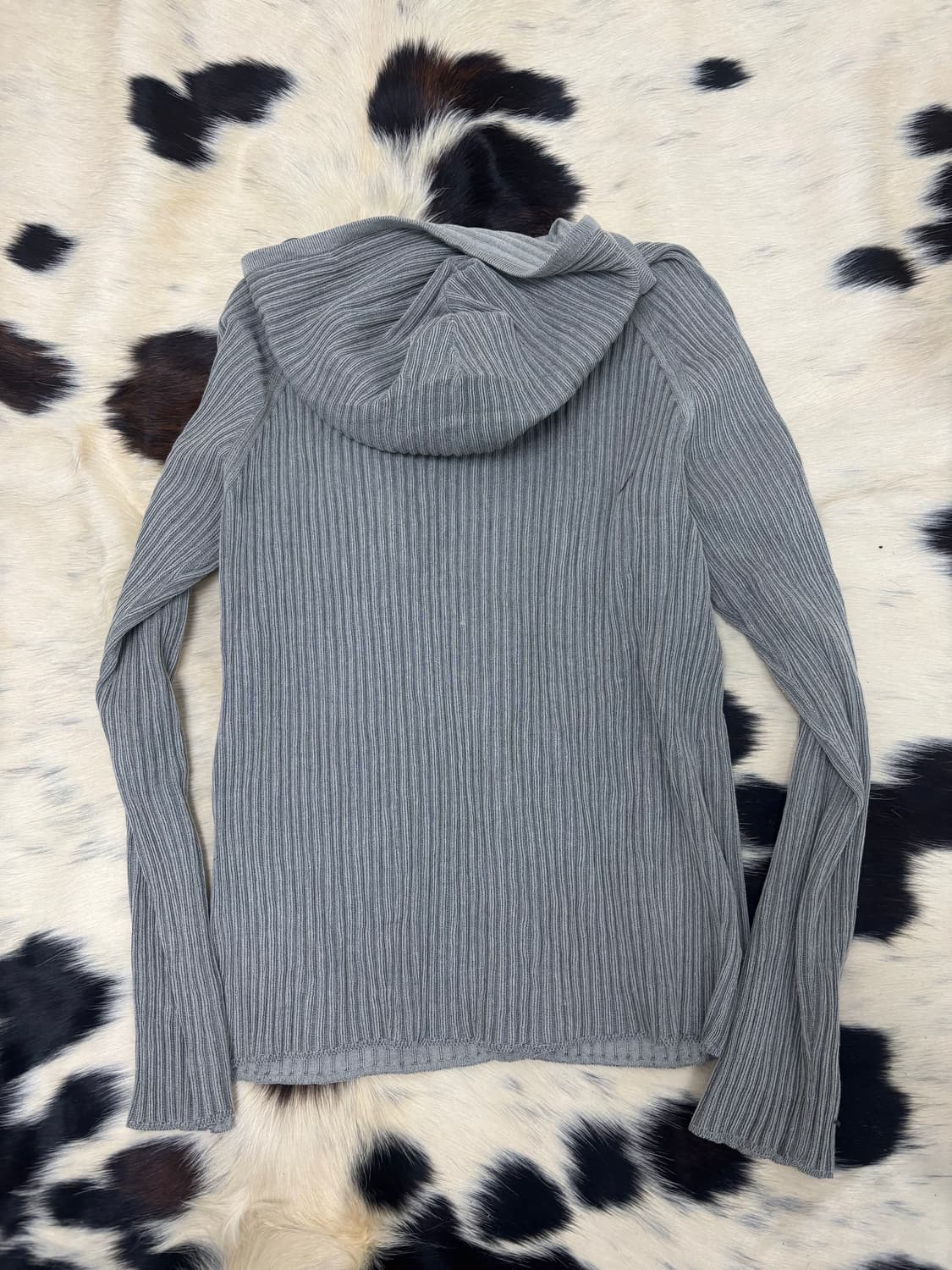 Loose-Fit Grey 2-way Hoodie zip up 상품이미지7