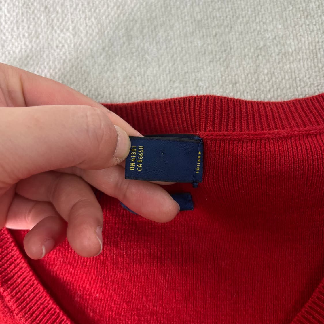 100 폴로랄프로렌 피마코튼 브이넥 니트 상품이미지4