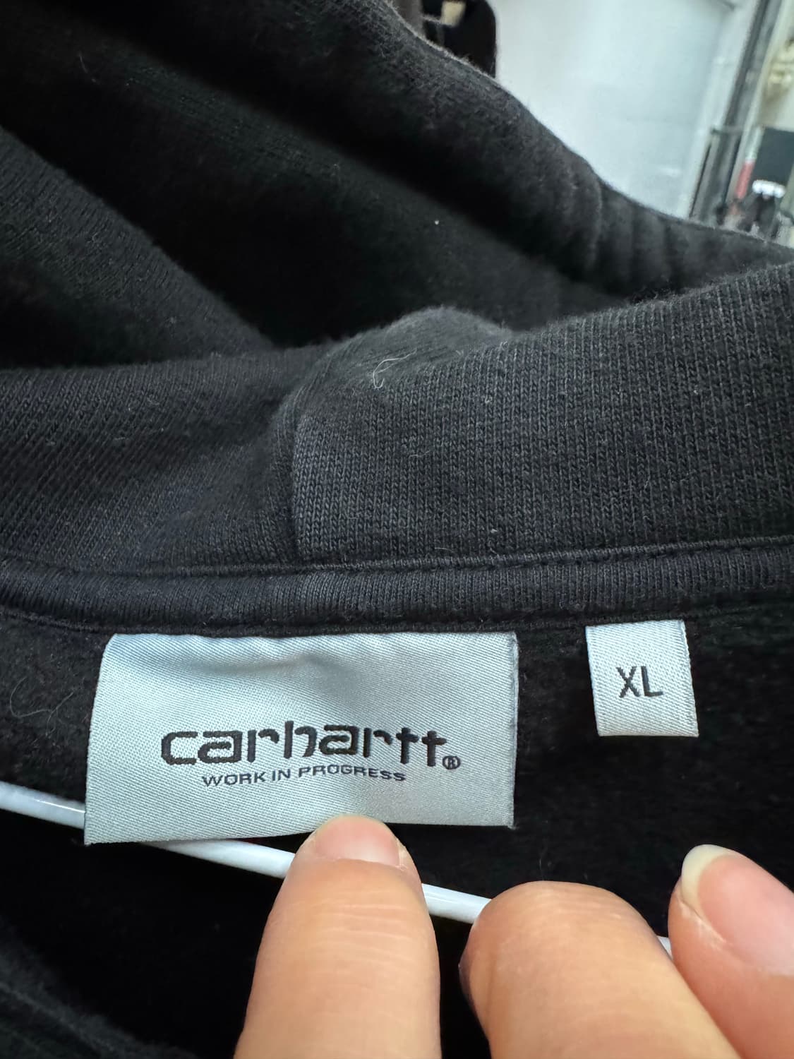 👕 Carhartt 칼하트 WIP 집업 후드 스웨트셔츠 (Black) 상품이미지5