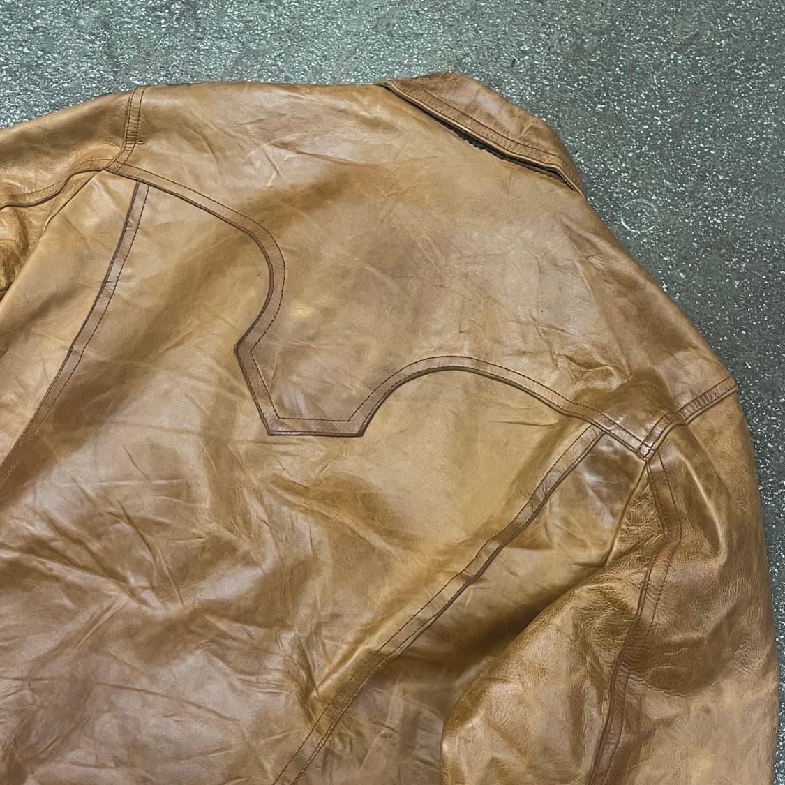 빈티지 웨스턴 레더 자켓 (100) 상품이미지6