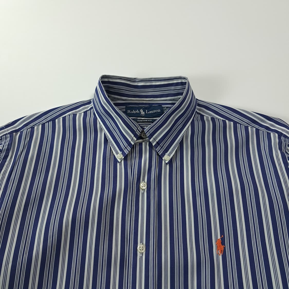 CK282 L 폴로 90s 홍콩판 클래식 드레스 스트라이프 딥네이비 셔 상품이미지2