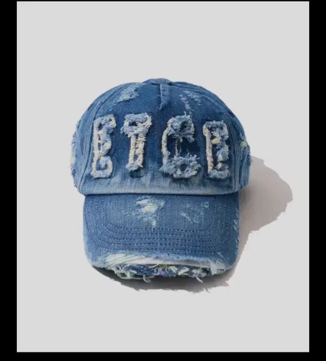 이티씨이 DESTROYED LOGO DENIMCAP 상품이미지1