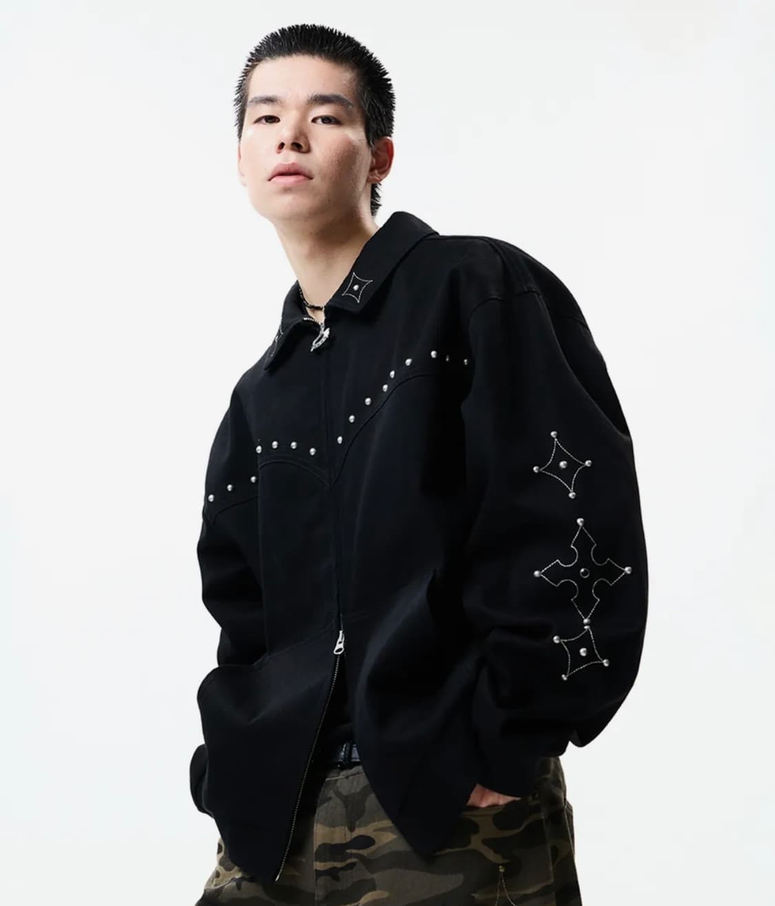 크리틱 Critic Studded Work Jacket Black 상품이미지1