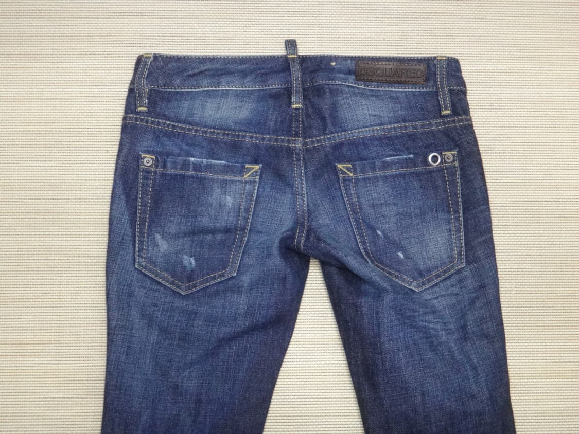 (38사이즈) 디스퀘어드2 여성 슬림 워싱 데님 팬츠 상품이미지5