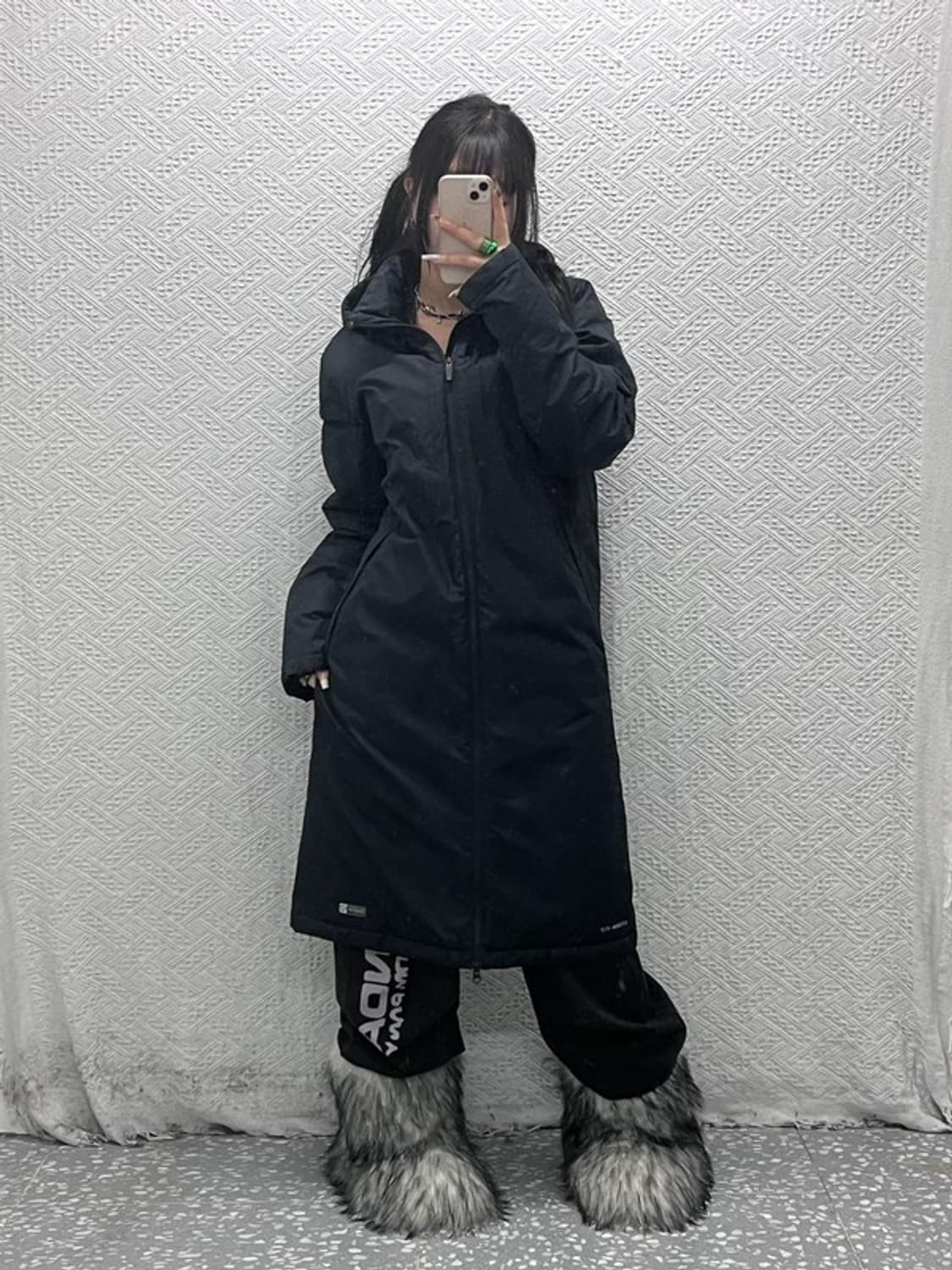 나이키 빈티지 스포티 캐주얼 후드 롱패딩 M C08038 상품이미지2