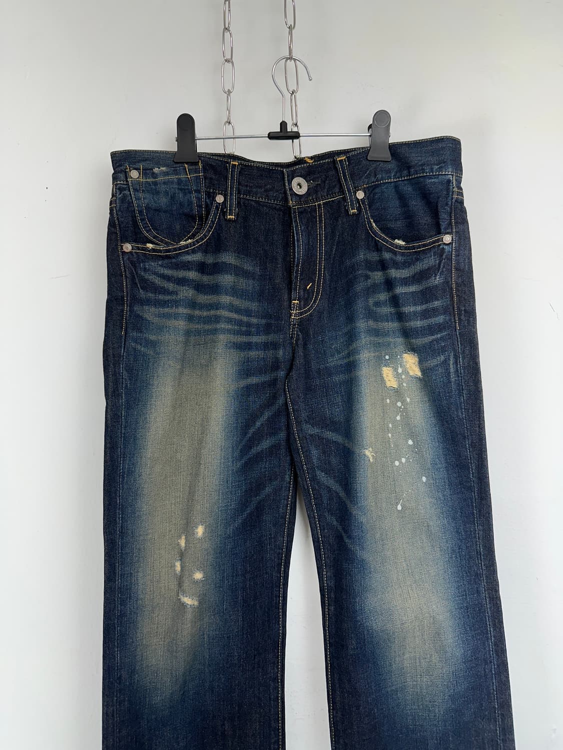 2000s Levi’s 502 Distressed Paint Splatt 상품이미지6