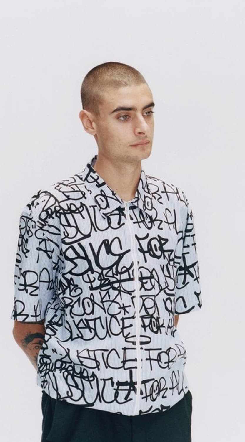 슈프림 x 꼼데가르송 셔츠 반팔 집업 셔츠 18fw 상품이미지4