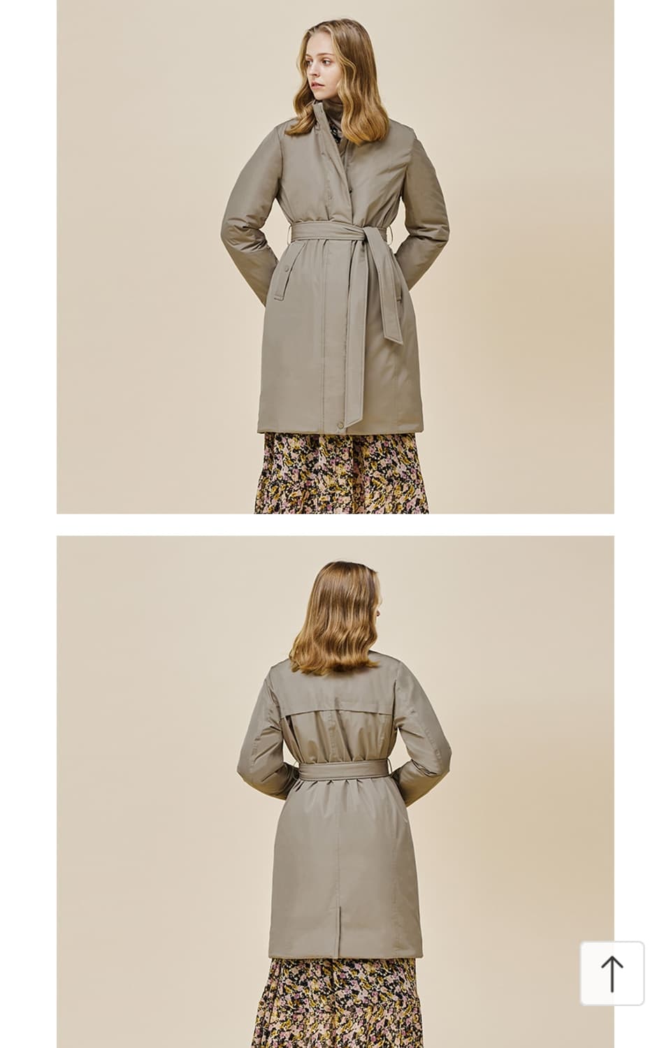 헨리코튼 우먼스 구스다운 패디드 로브 코트 (M) 상품이미지1