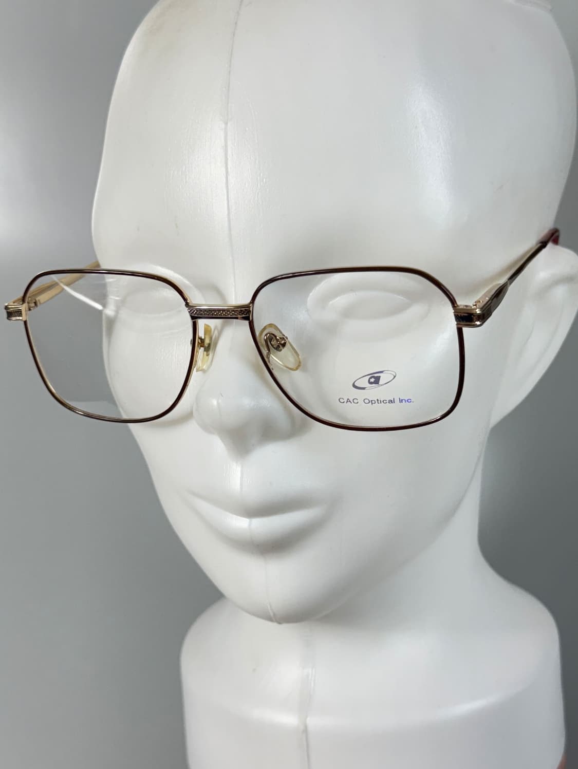 90s CAC OPTICAL 골드 클래식 스퀘어 빈티지 안경 상품이미지9