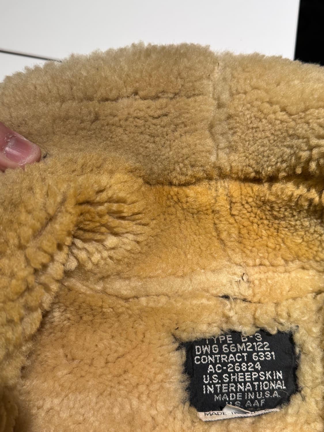 미공군 오리지널 양가죽 B-3 무스탕  상품이미지10