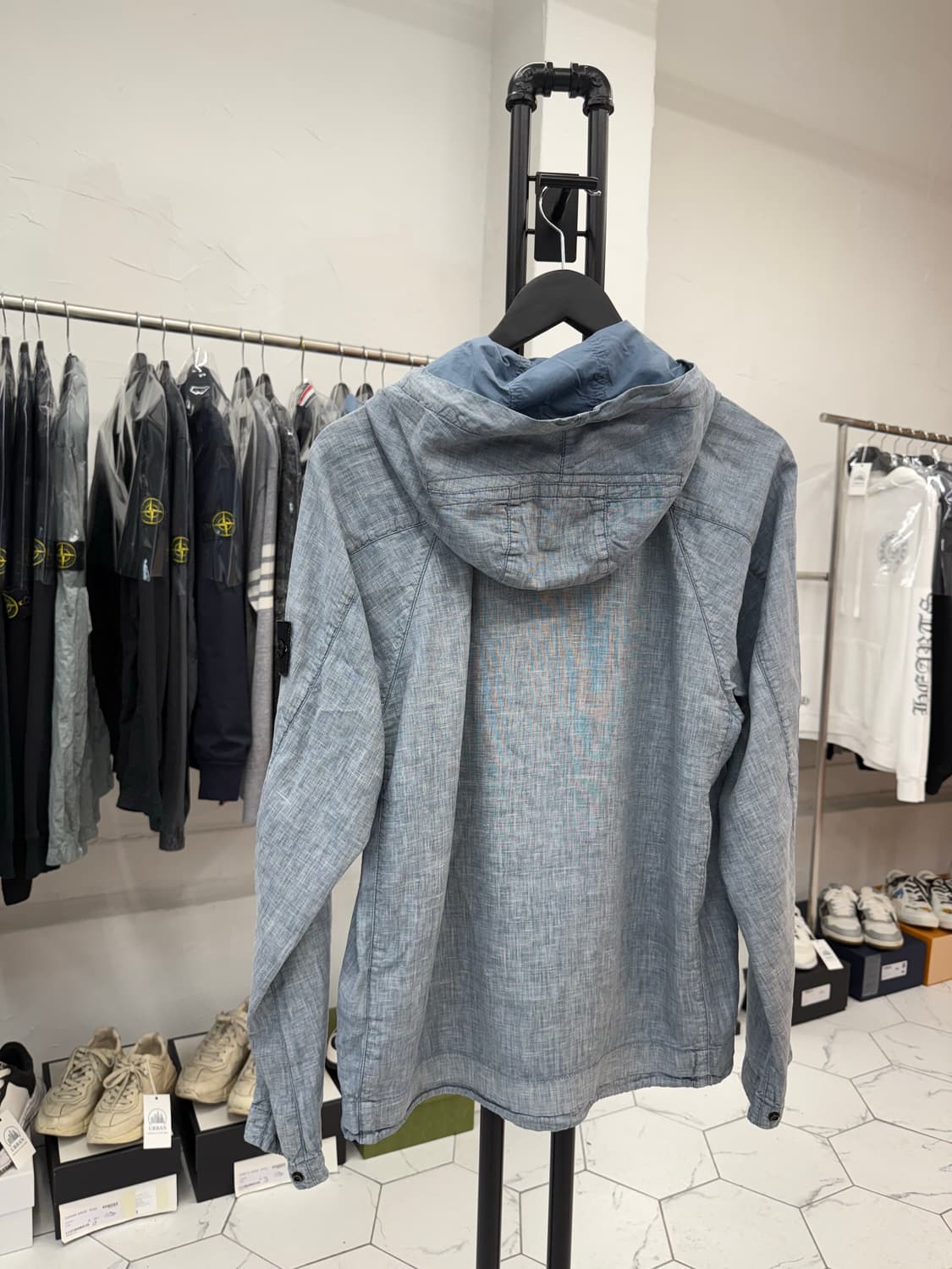 [S] 스톤아일랜드 린넨 와트로 후드 자켓 상품이미지2