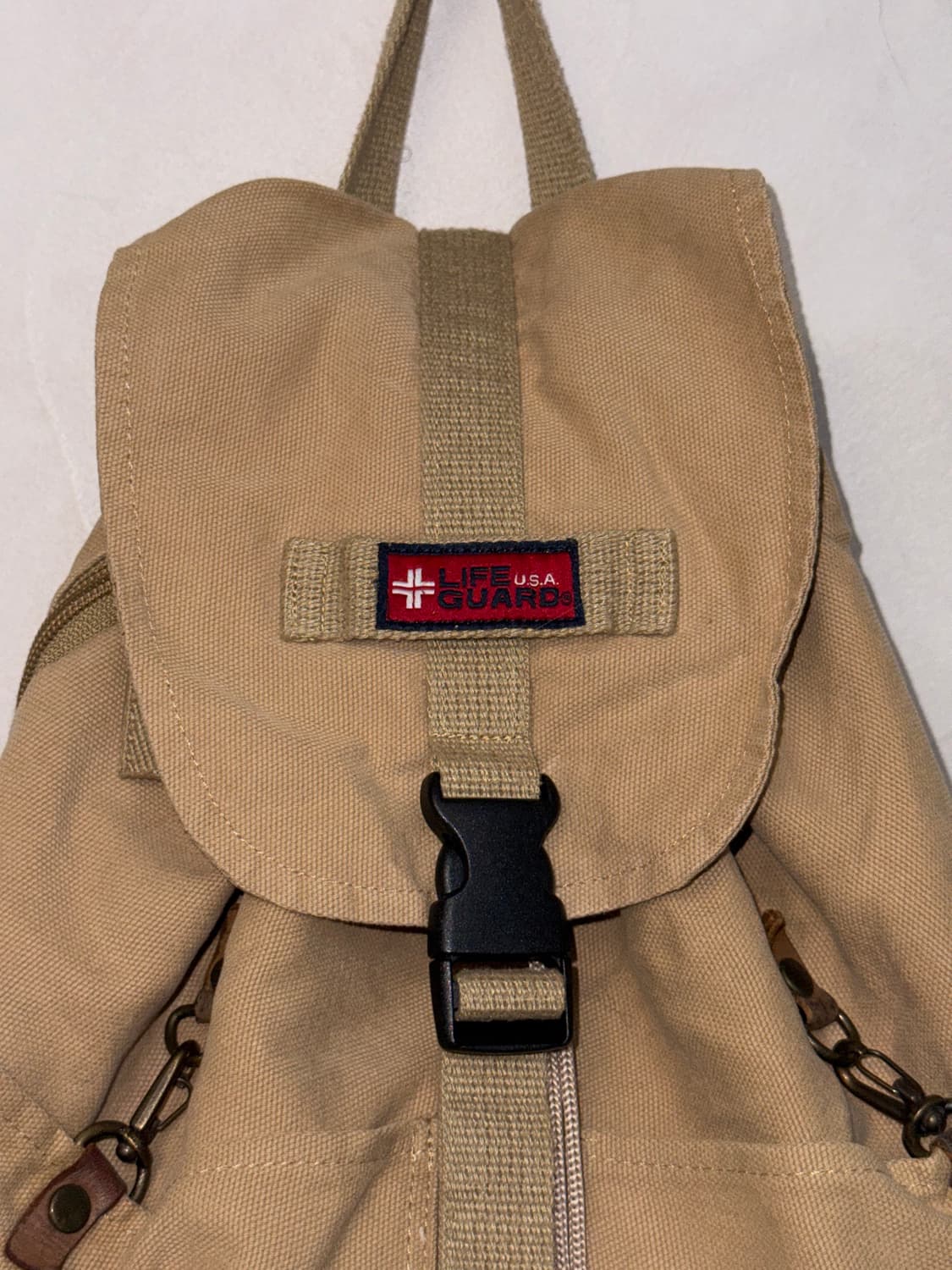 Lifeguard beige multi pocket backpack  상품이미지4