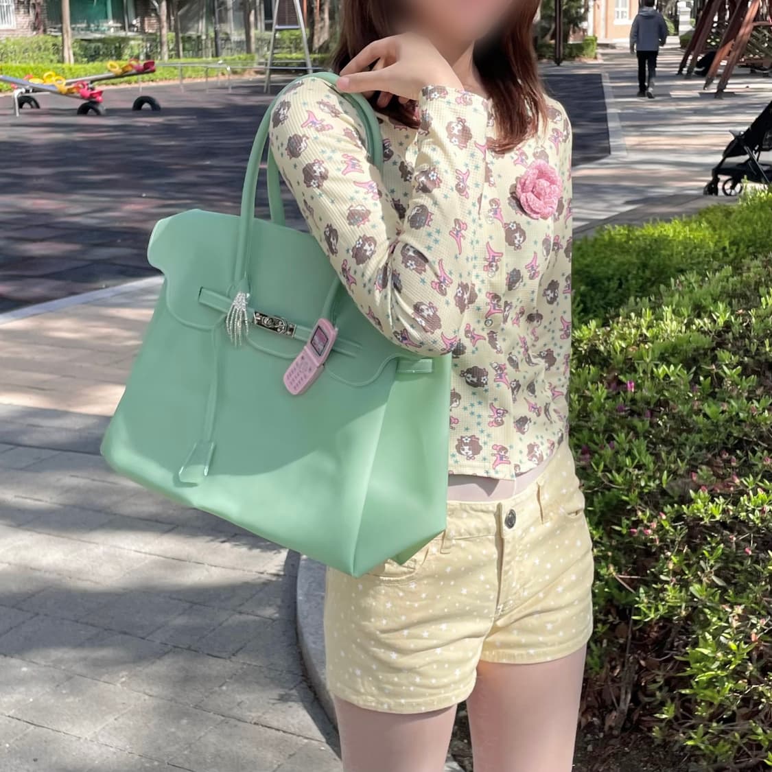 키치 패턴 코사지 탑🍋 상품이미지2