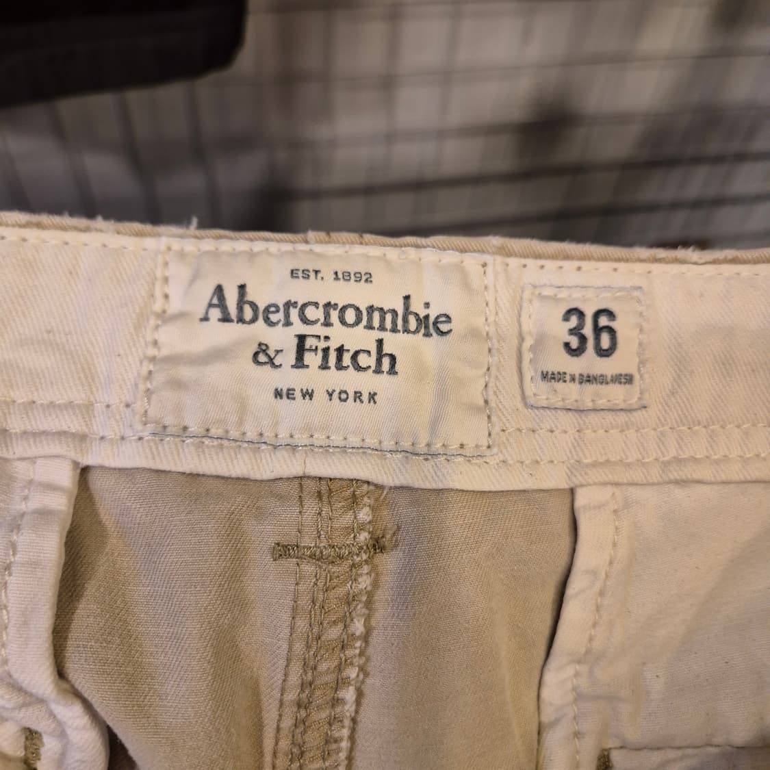36인치 아베크롬비 워싱베이지 면반바지 상품이미지3