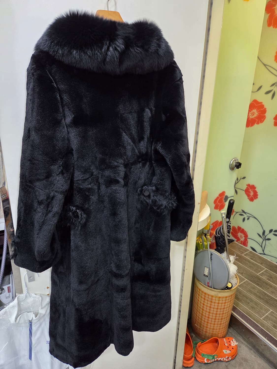 대호 블랙 롱  밍크 코트 상품이미지4