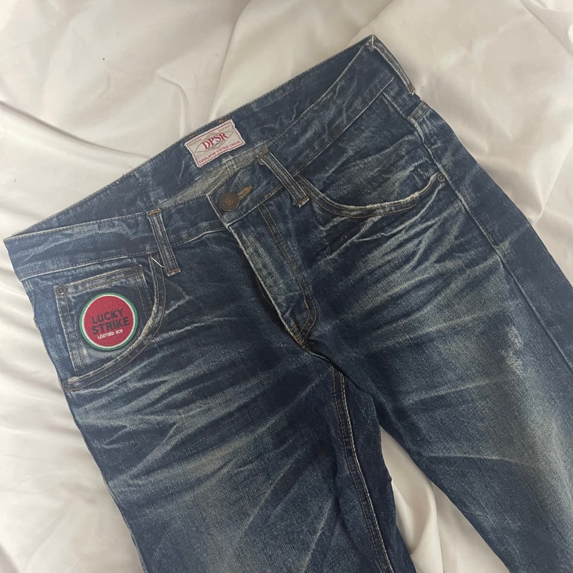 럭키스트라이크 워싱자수데님진 S 상품이미지2