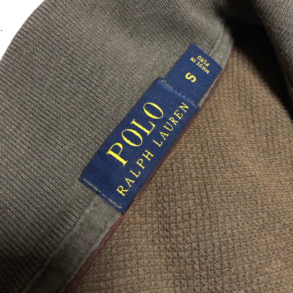 폴로 랄프로렌 딥카키 반집업 티셔츠 남여공용 상품이미지4