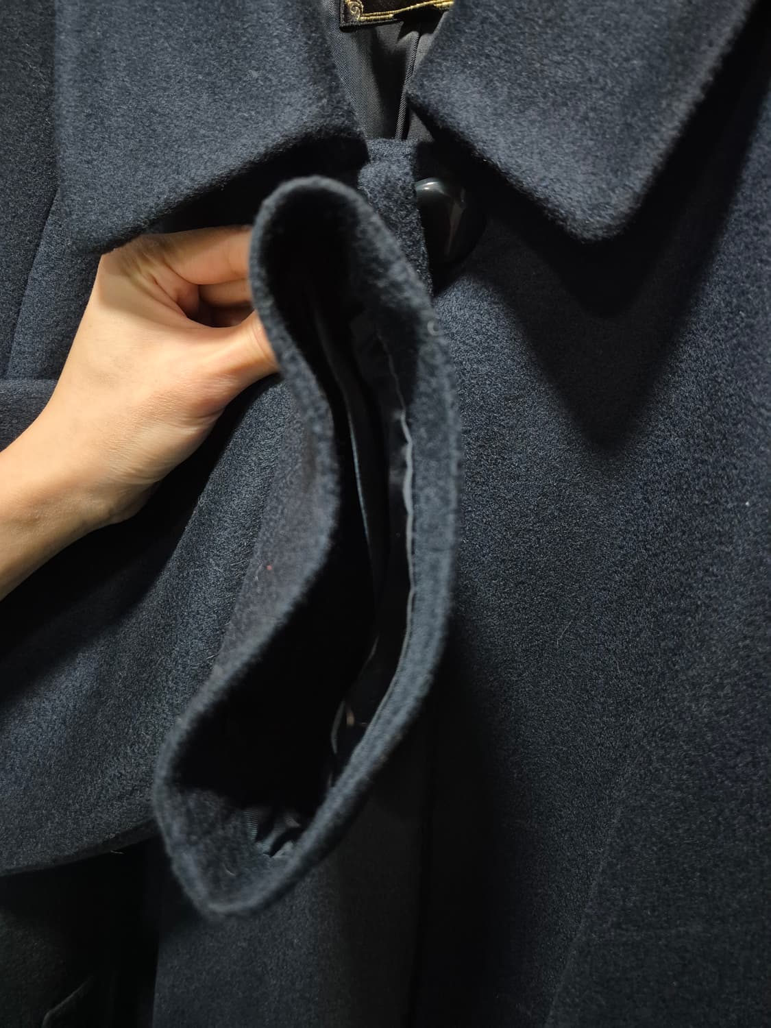 JPN빈티지.Pure Cashmere 퓨어 캐시미어 청록색 코트 상품이미지5