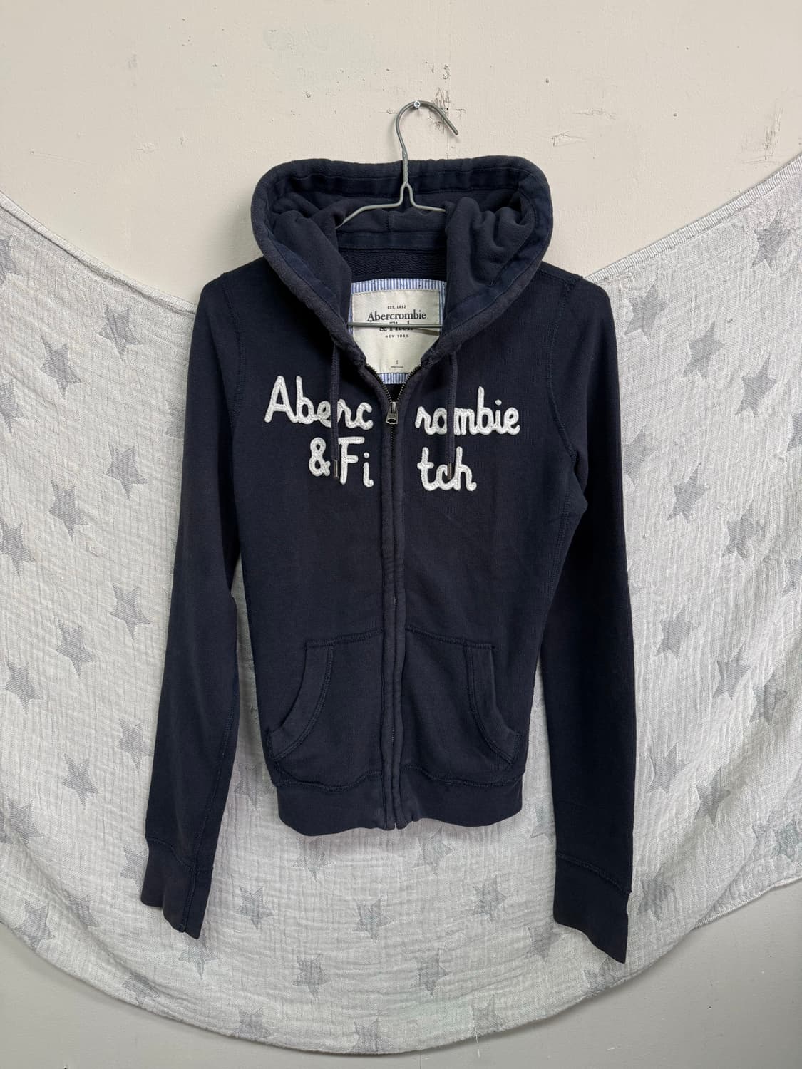 아베크롬비 네이비 딱붙 후드집업 상품이미지2
