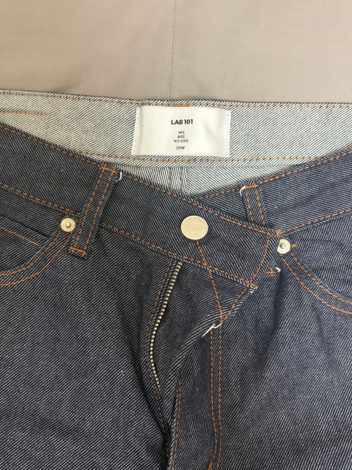 LAB101 생지 데님 트러커 자켓 + 바지 세트 상품이미지5