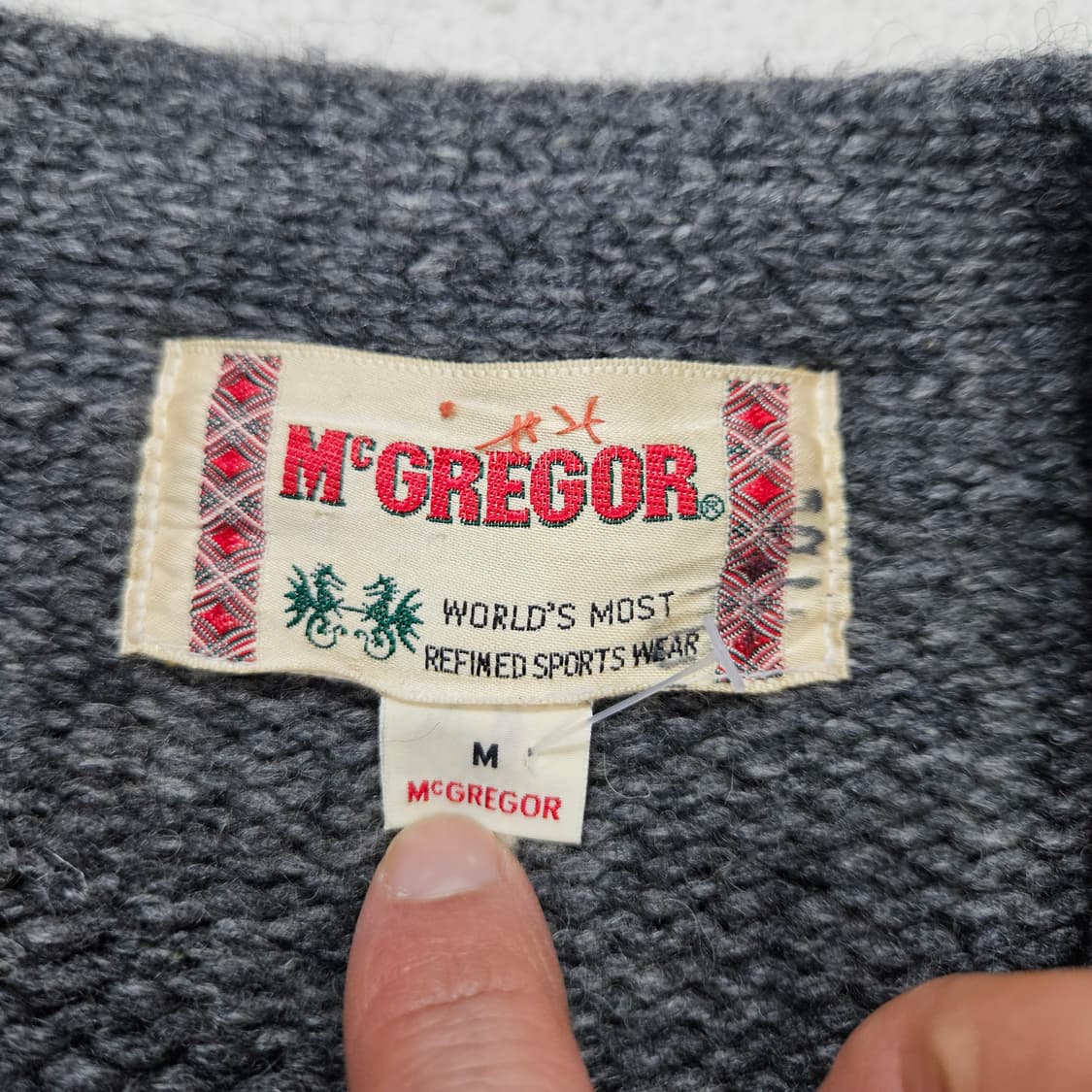 맥그리거 울 가디건 M 상품이미지5