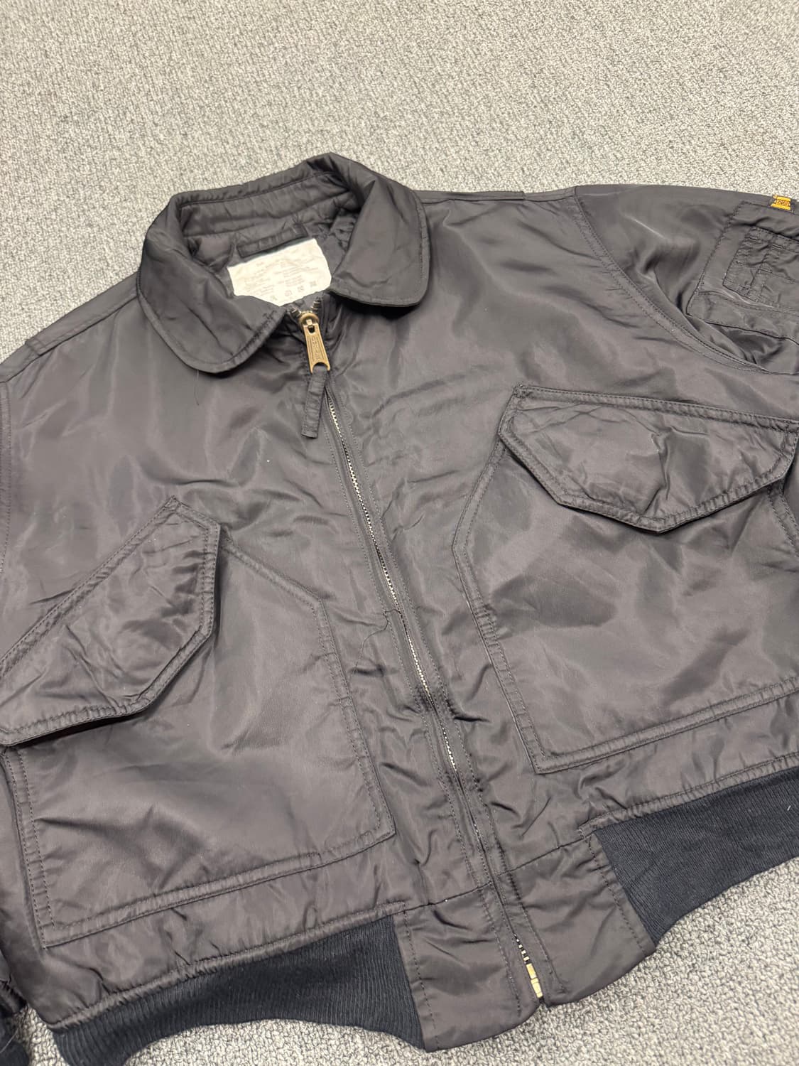 S)USA BUSTER 빈티지 CWU-36 블랙 플라이트 자켓 항공점퍼 상품이미지3