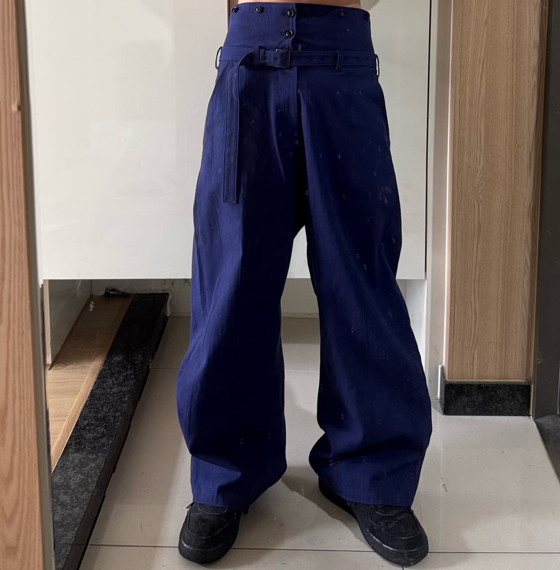 요지야마모토 하이웨스트 팬츠 상품이미지1