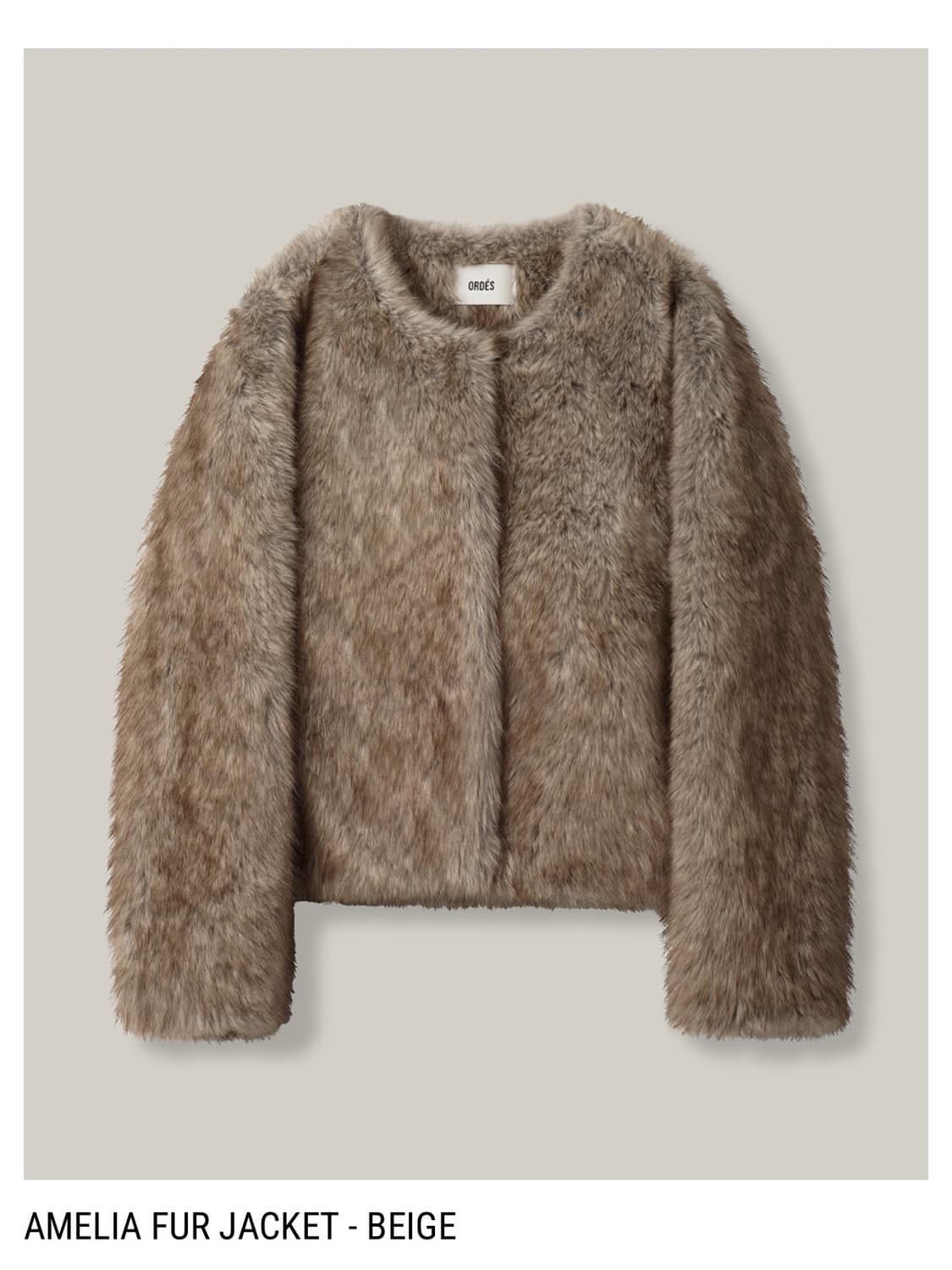 오데스 아멜리아 퍼 자켓 베이지 상품이미지1