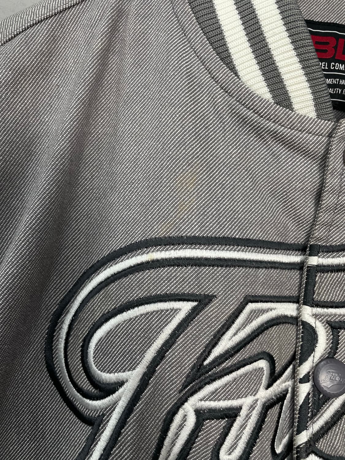 후부 빅로고 데님 바시티 자켓 H2197 상품이미지9