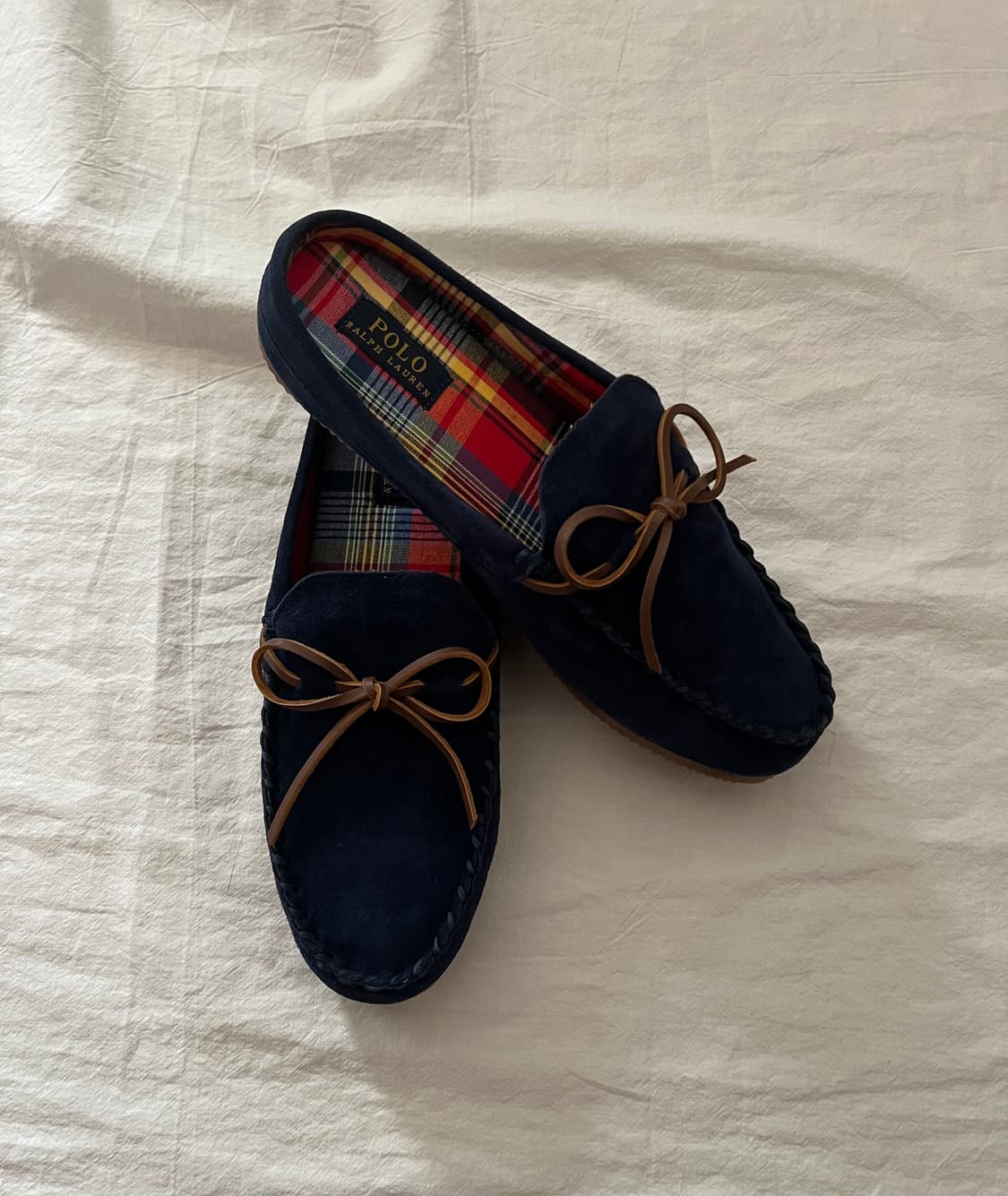 [새상품] 270) 폴로랄프로렌 남성용 맥과이어 뮬 로퍼 네이비/베이지 상품이미지5