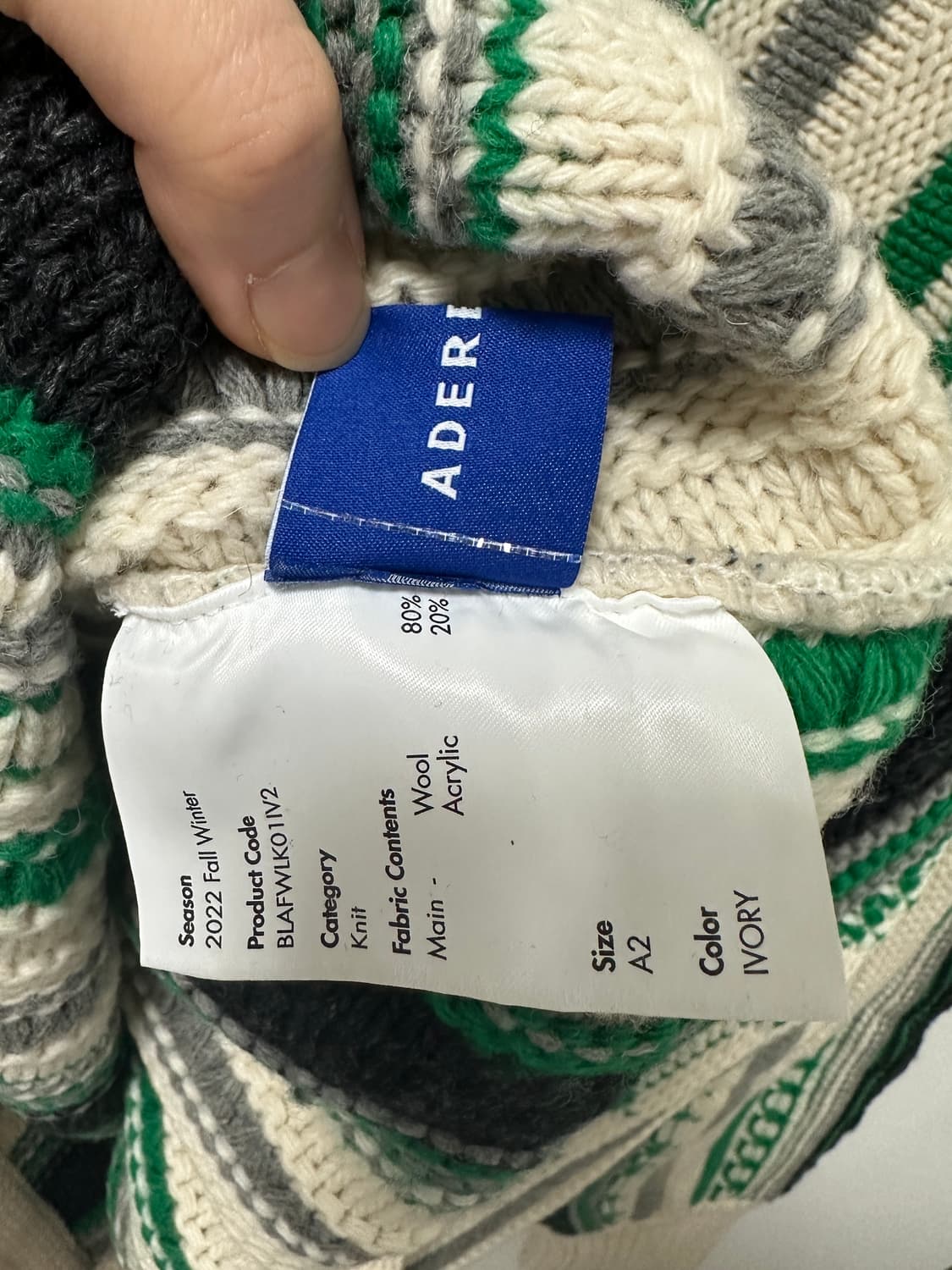아더에러 BLAFWLK01IV2 그린 프레마 스웨터 (A2) 상품이미지10
